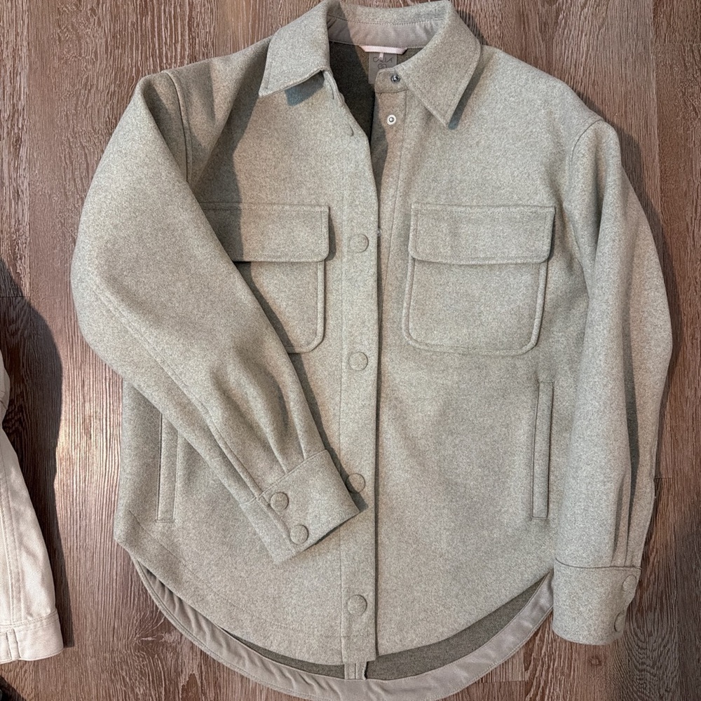 Calia Gray Snap Front Jacket